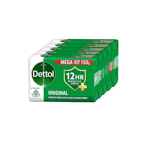 Dettol Protective Shield Original Soap (Pack Of 5) 150 gm Mega Saver Pack